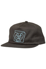 Krooked Krooked Hat Moonsmile Raw Snapback (Charcoal)