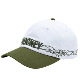 Hockey Hockey Hat Thorn 6 Panel Snapback (White/Dark Green)