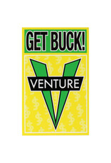 Venture Trucks Venture Sticker X Shake Junt Get Buck Yellow/Green (4.5")