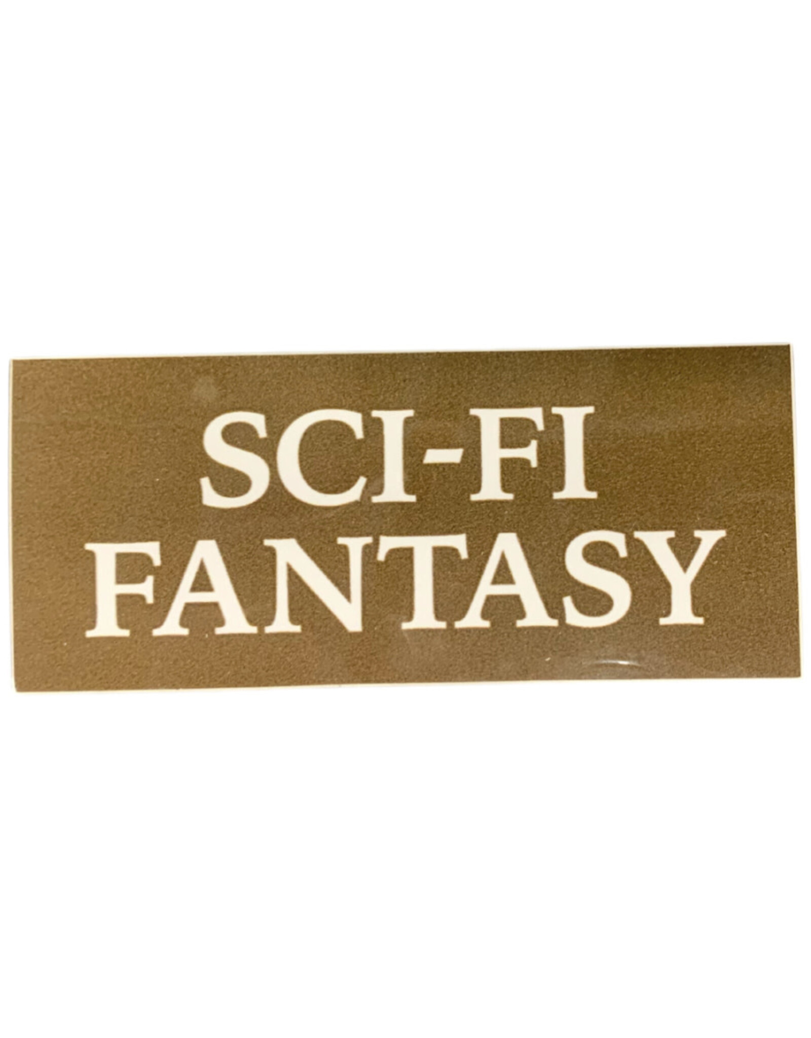 Sci-Fi Fantasy Sci-Fi Fantasy Sticker Logo Rectangle Brown 3"