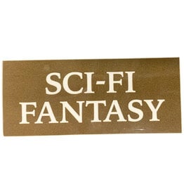 Sci-Fi Fantasy Sci-Fi Fantasy Sticker Logo Rectangle Brown 3"