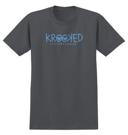 Krooked Krooked Tee Krooked Eyes S/S (Charcoal/Blue)