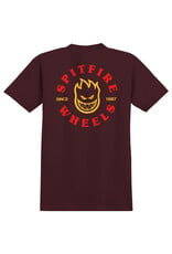 Spitfire Spitfire Tee Bighead Classic S/S (Maroon/Red/Yellow)