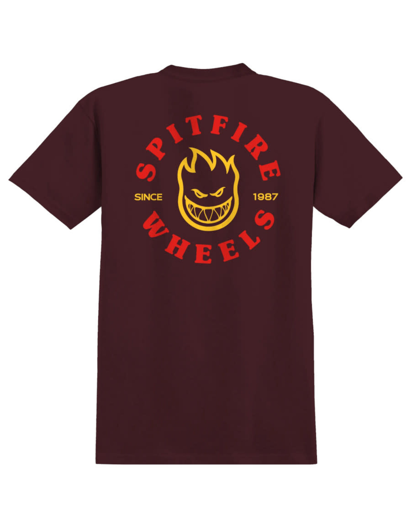 Spitfire Spitfire Tee Bighead Classic S/S (Maroon/Red/Yellow)