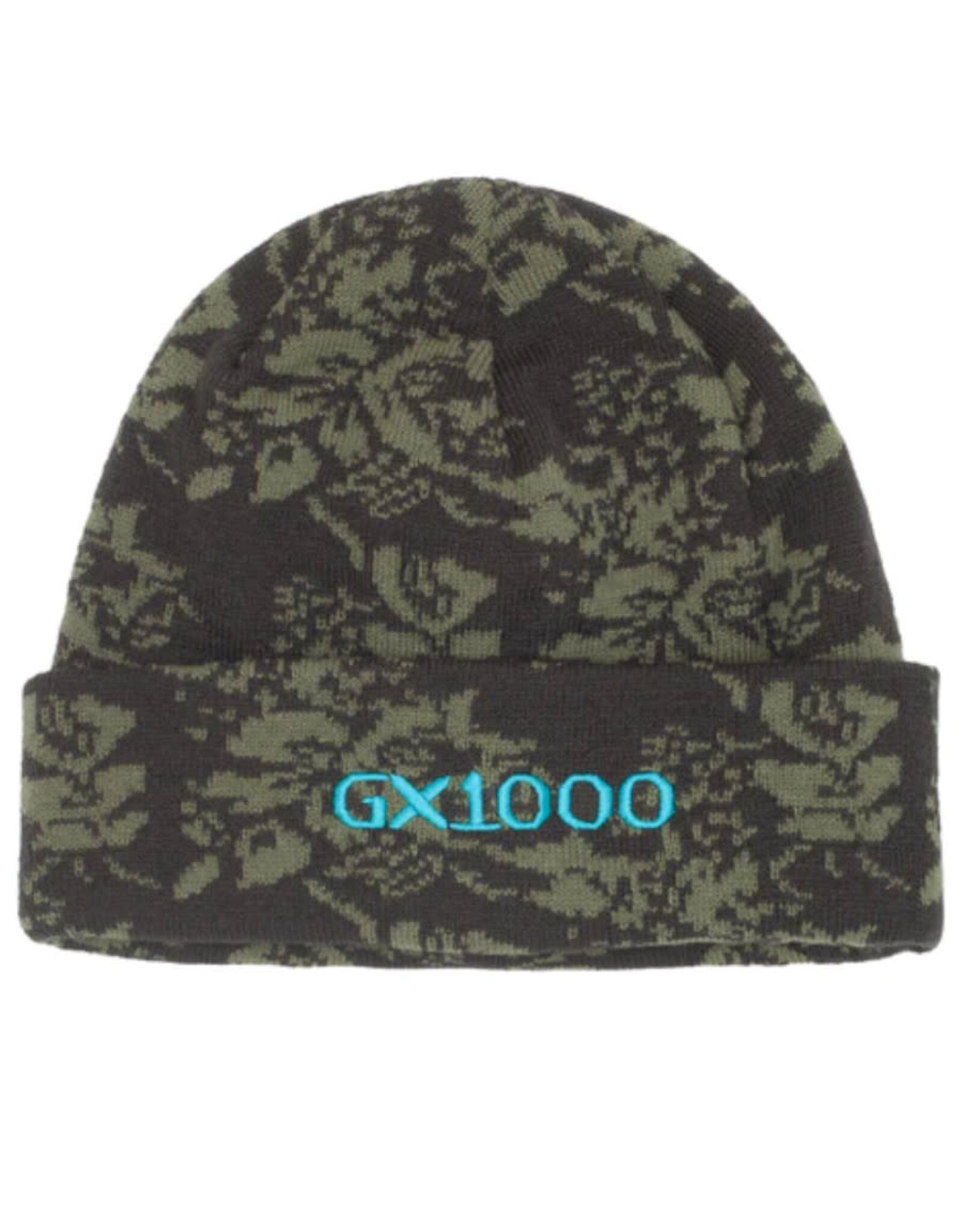 GX1000 GX-1000 Beanie Floral Cuff (Green)