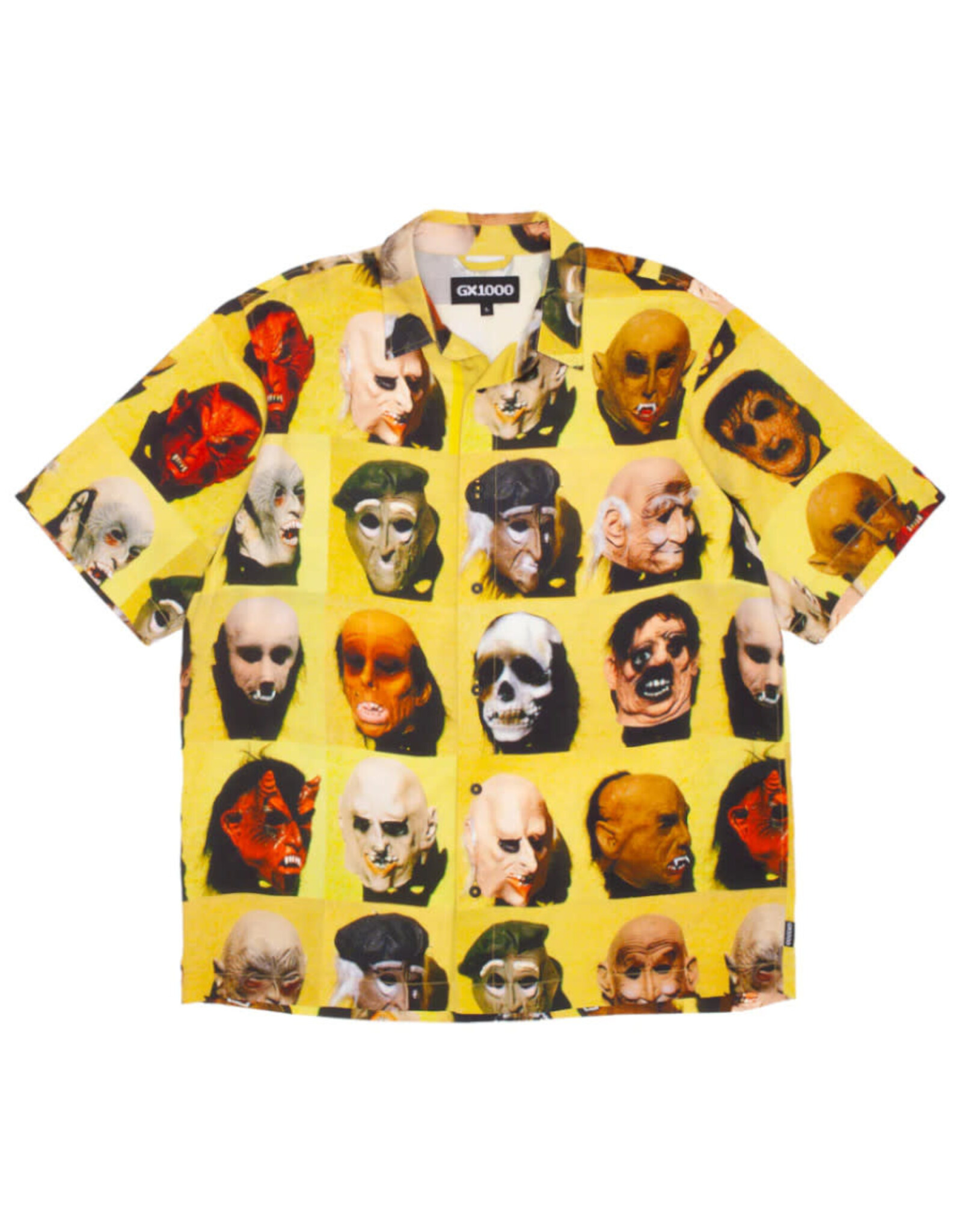 GX1000 GX-1000 Woven Rayon Mask Button Down S/S (All Over Print)
