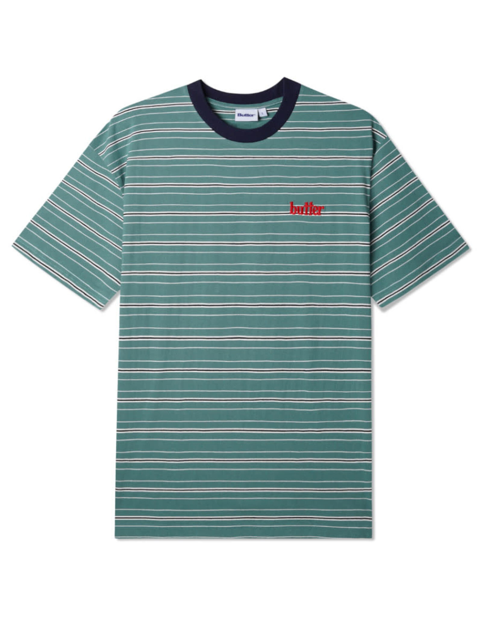 Butter Goods Butter Goods Tee Park Stripe S/S (Forest/White/Black)