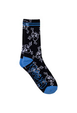 Krooked Krooked Socks Style Crew (Black/White/Blue)
