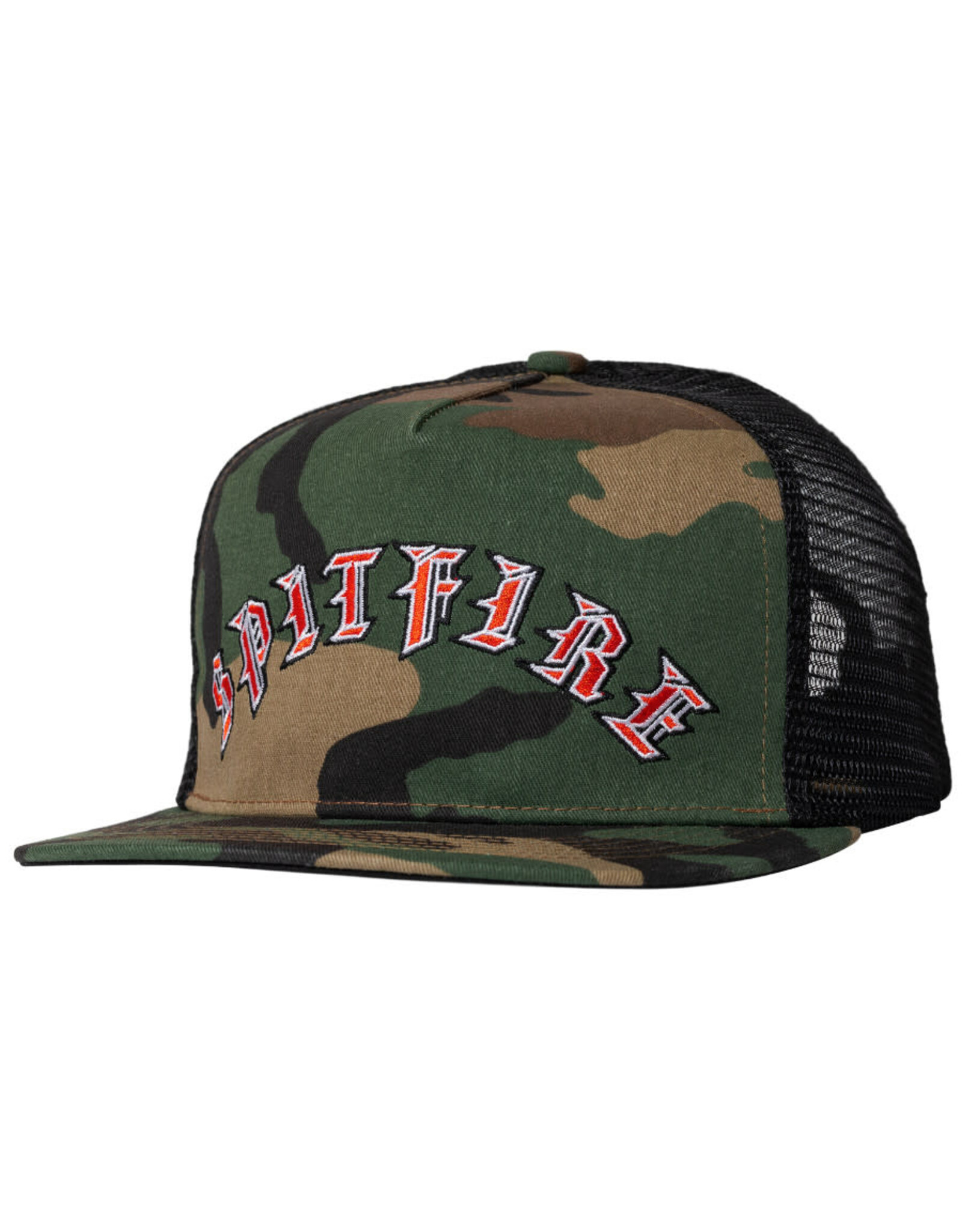 Spitfire Spitfire Hat Old E Arch Trucker Snapback (Camo/Black)