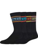 Dickies Dickies Socks Rugby Stripe Crew 6-12 (Black/Fall/4-Pack)