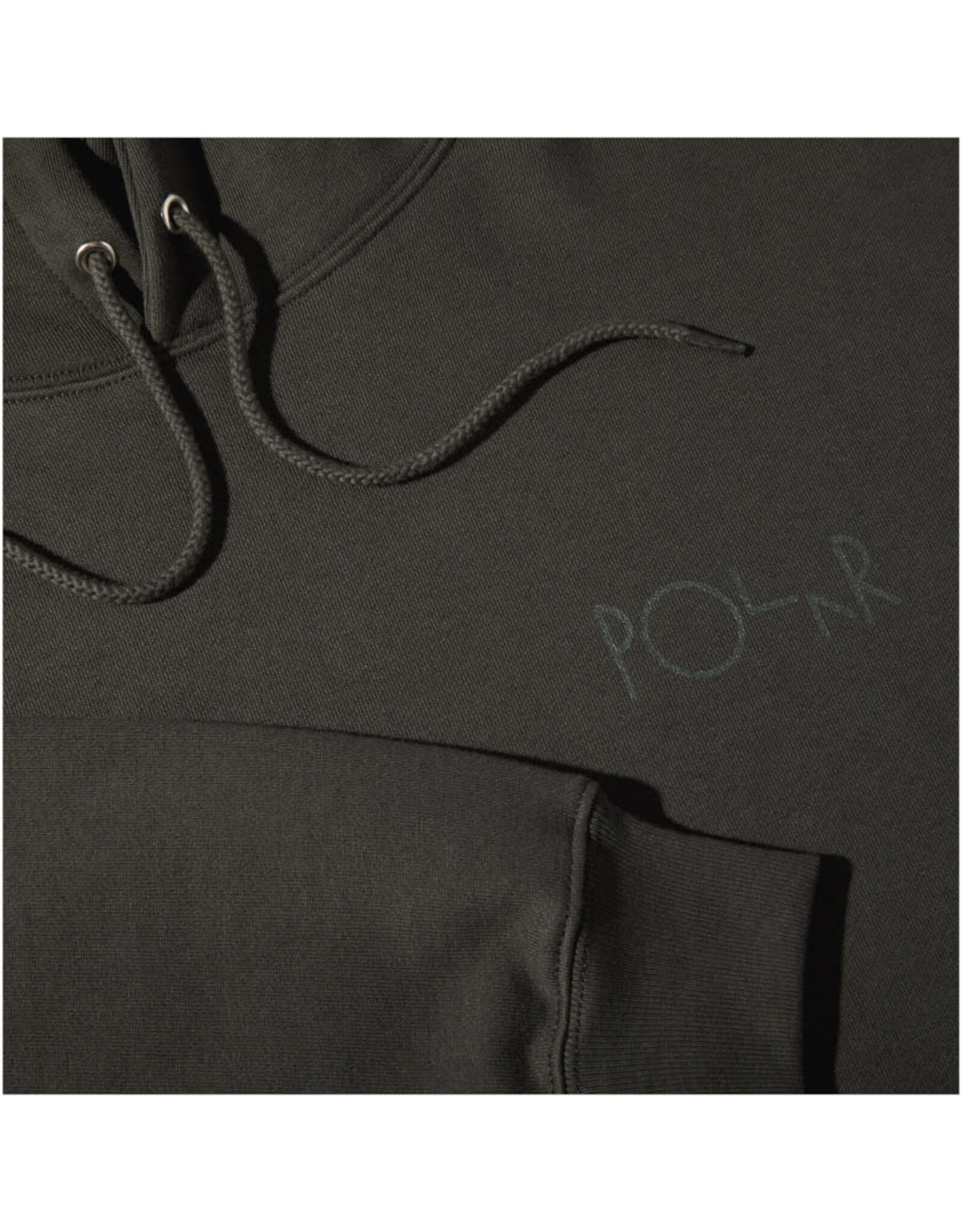 Polar Polar Hood Dave Stroke Logo Pullover (Dirty Black)