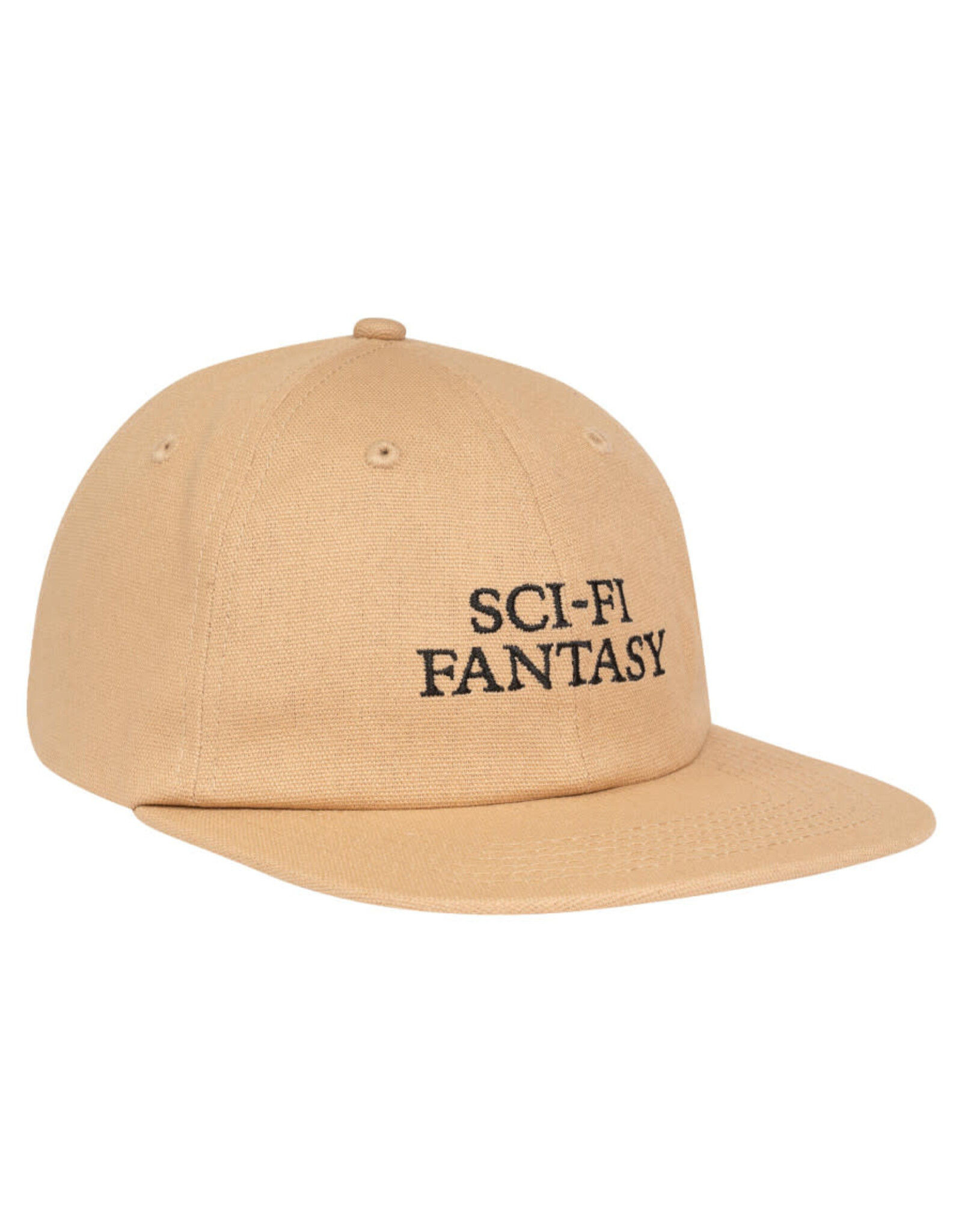 Sci-Fi Fantasy Sci-Fi Fantasy Hat Flat Logo 6 Panel Snapback (Khaki/Black)
