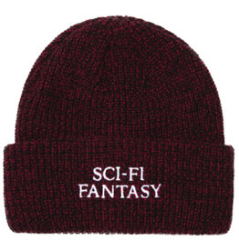 Sci-Fi Fantasy Sci-Fi Fantasy Beanie Mixed Yarn Logo Cuff (Red/Black)
