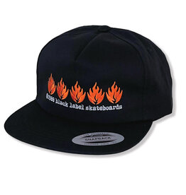 Black Label Black Label Hat 5 Flame 5 Panel Snapback (Black)