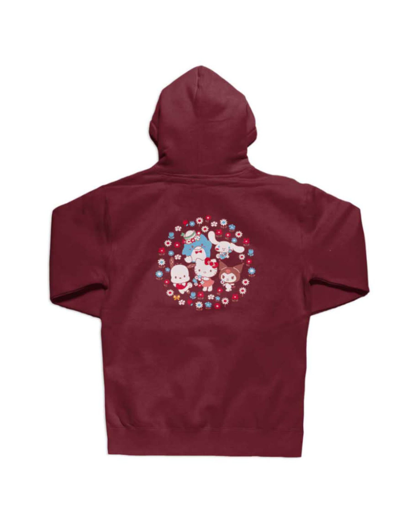 Girl Girl Hood X Sanrio Girl Friends Pullover (Burgundy)