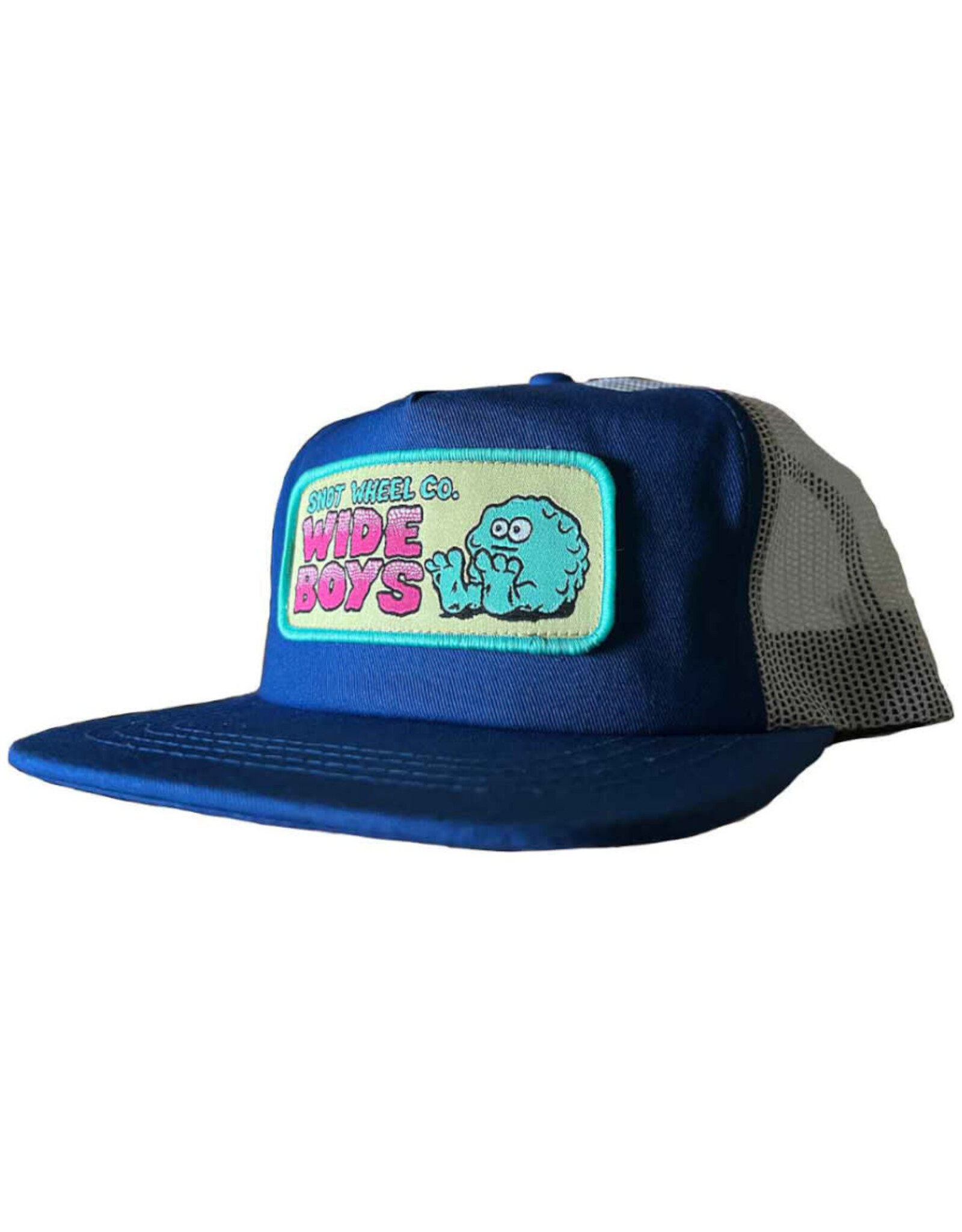 Snot Snot Hat Wide Boy Classic Mesh Snapback (Blue/White)