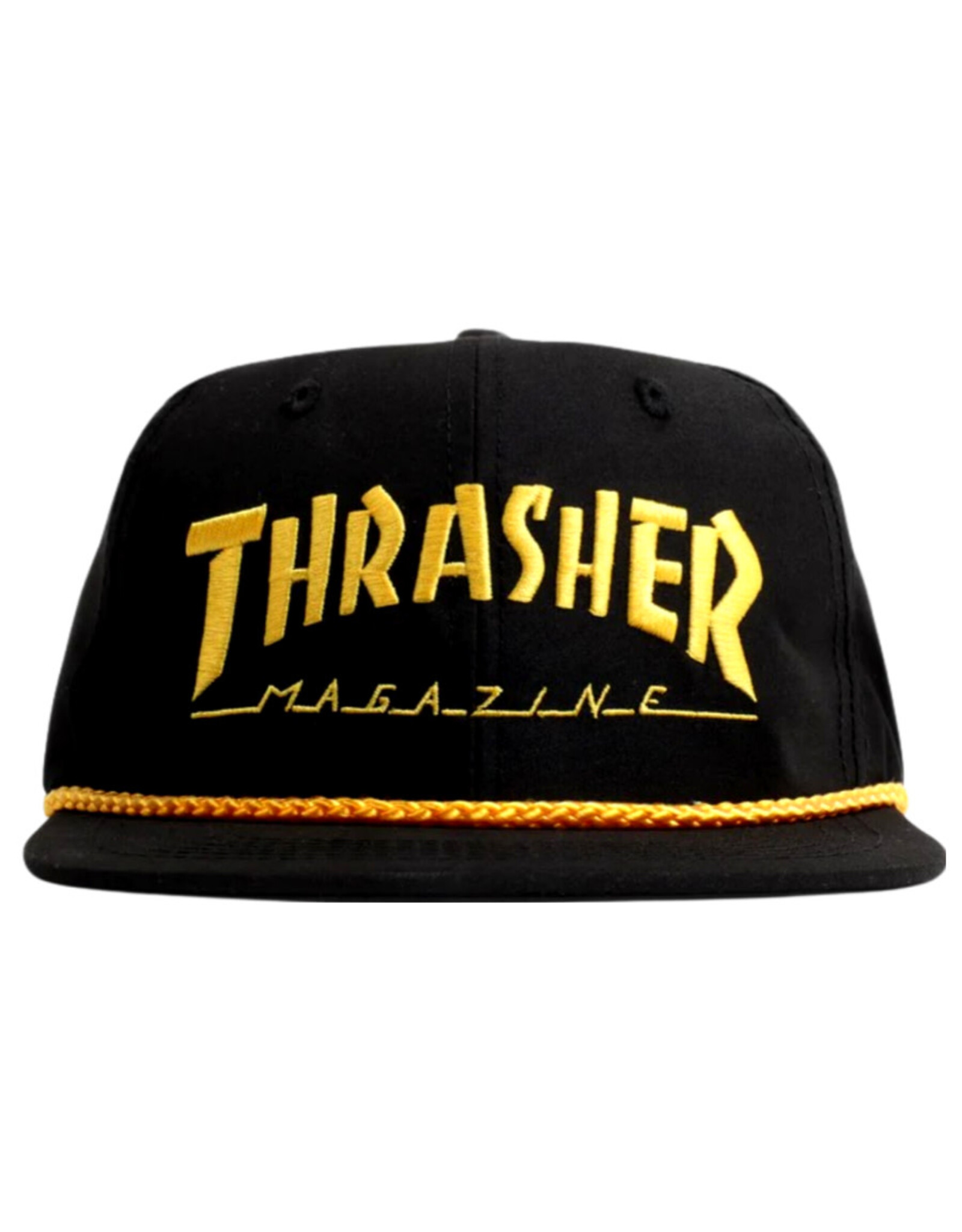 Thrasher Thrasher Hat Logo Rope Snapback (Black/Yellow)