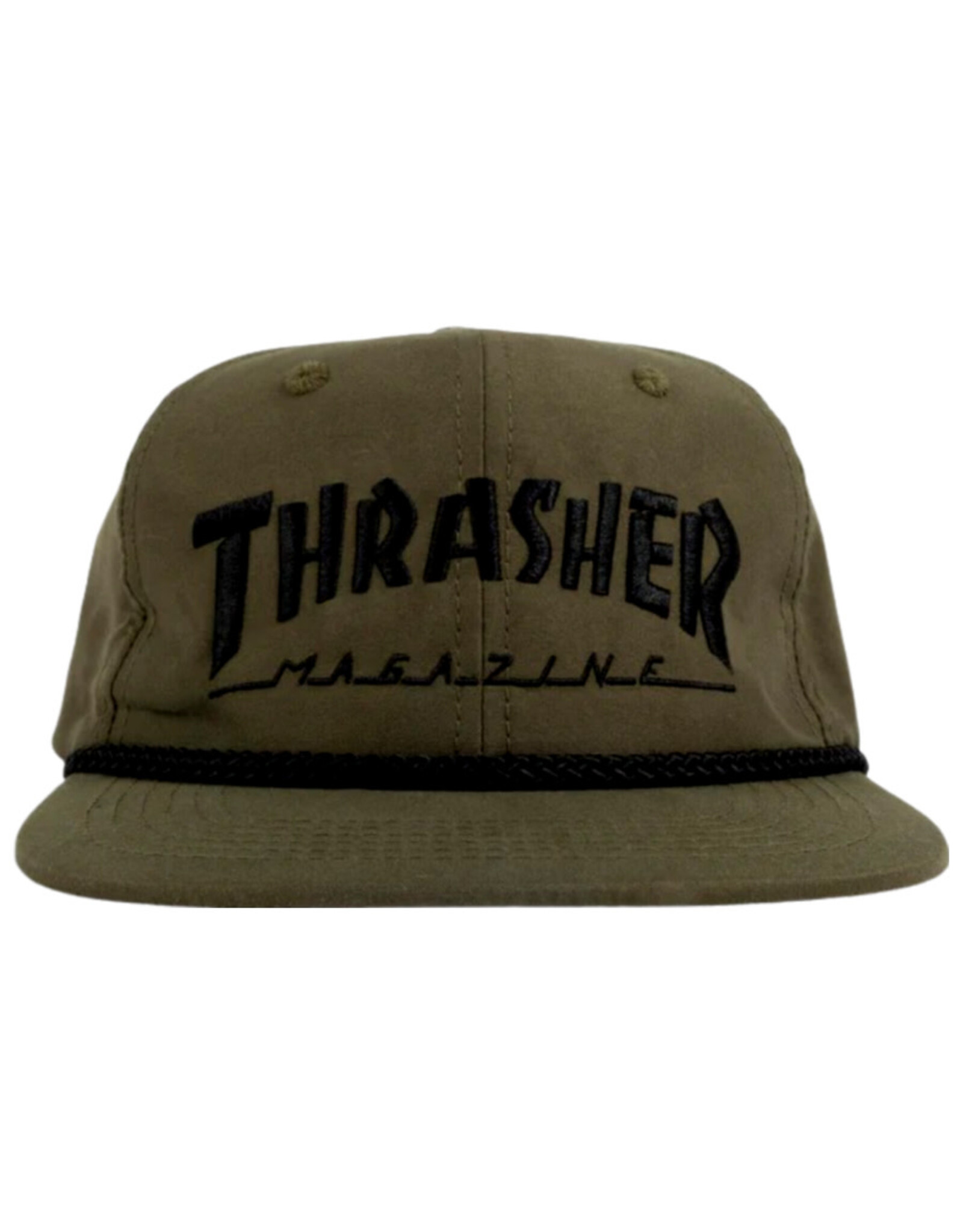 Thrasher Thrasher Hat Logo Rope Snapback (Olive/Black)