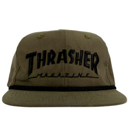 Thrasher Thrasher Hat Logo Rope Snapback (Olive/Black)