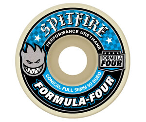 SPITFIREWHEELS スピットファイヤー) FORMULA FOUR56 Spitfire Wheels Formula Four Conical Full White (56mm/99d) - Stix SGV