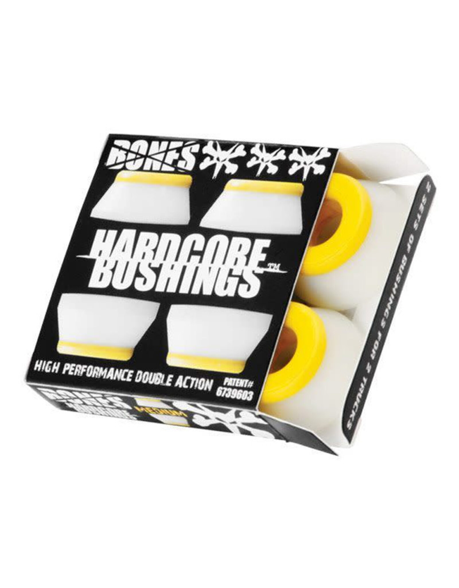 Bones Bones Bushings Hardcore Yellow/White (Medium)