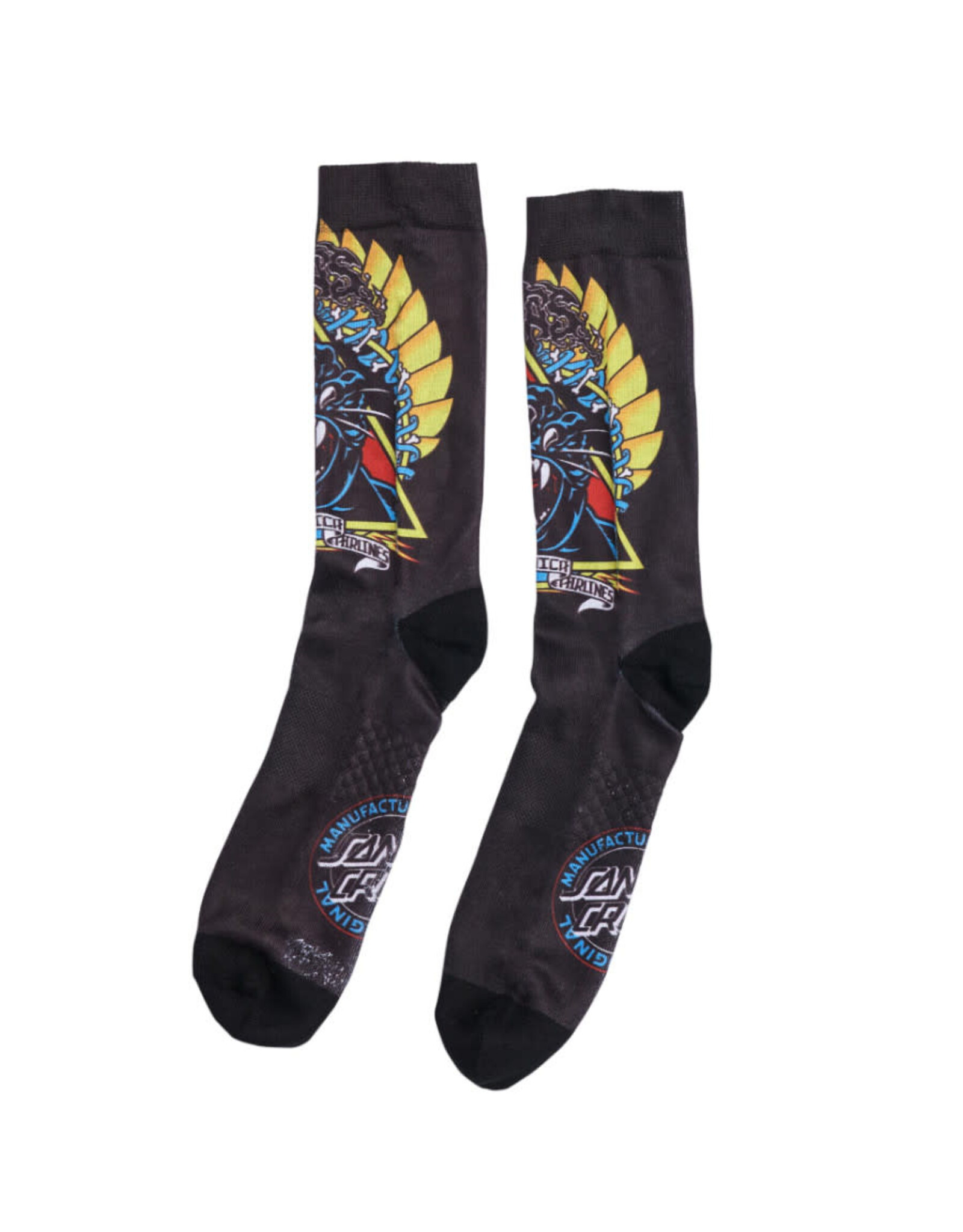 Santa Cruz Santa Cruz Socks Natas Screaming Panther Dress Crew (Black)