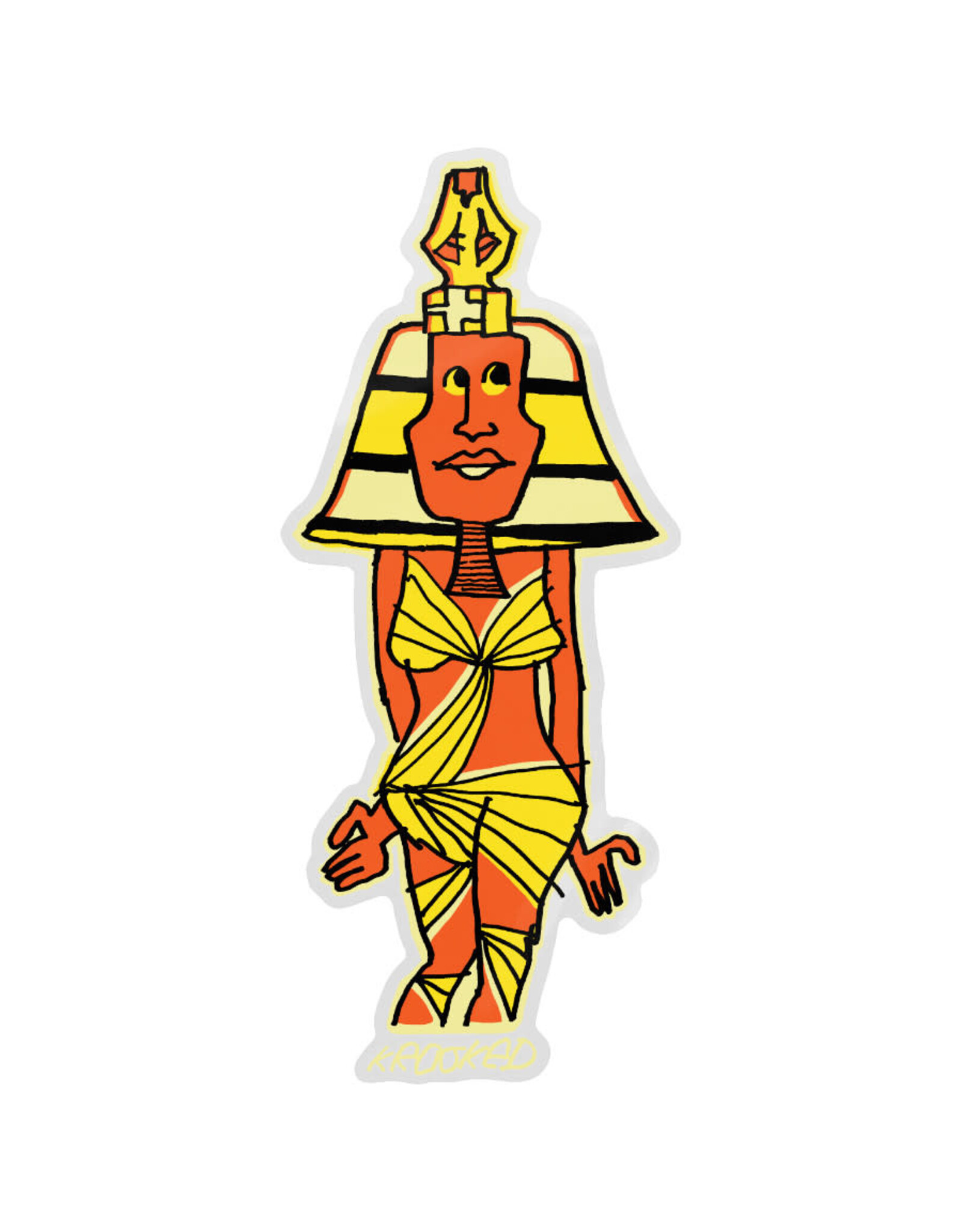 Krooked Krooked Sticker Ron Allen Guest Egyptian Lover (7")