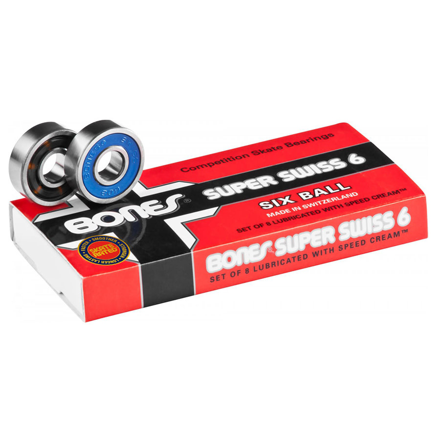 スケートボード BONES BEARING SWISS 6 BALL BEARING Bones Bearings Super Swiss 6-Ball - Stix SGV
