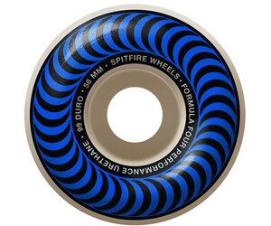スケートボード SPITFIRE FORMULA FOUR 56mm99DURO Classic Spitfire Wheels Formula Four Blue Classic White (56mm/99d) - Stix SGV