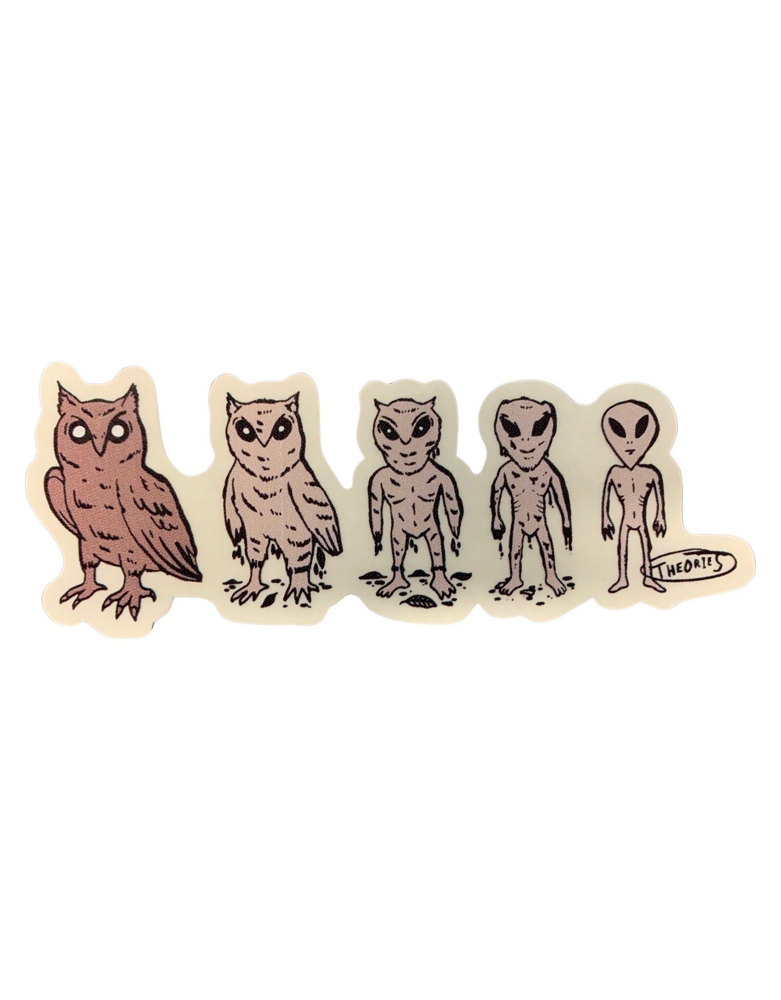 Theories Theories Sticker Owl Evolution