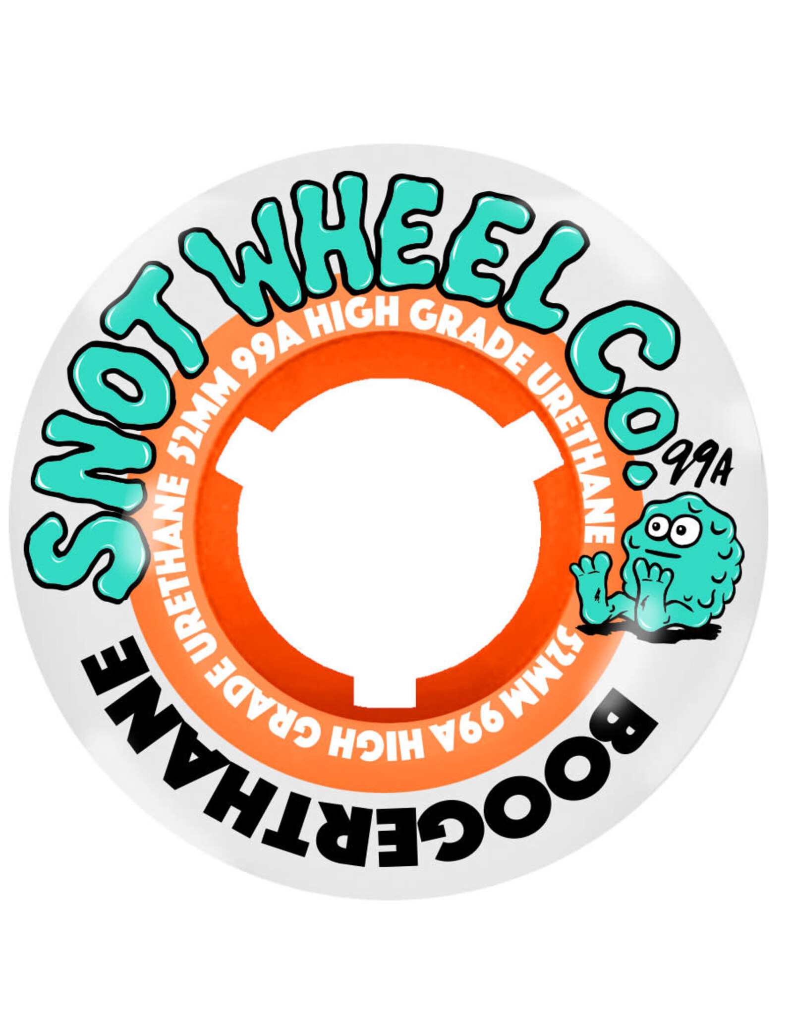 Snot Snot Wheels Team Boogerthane White/Orange Core (52mm/99a)