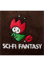 Sci-Fi Fantasy Sci-Fi Fantasy Hat Corduroy Flying Rose 6 Panel Snapback (Brown)