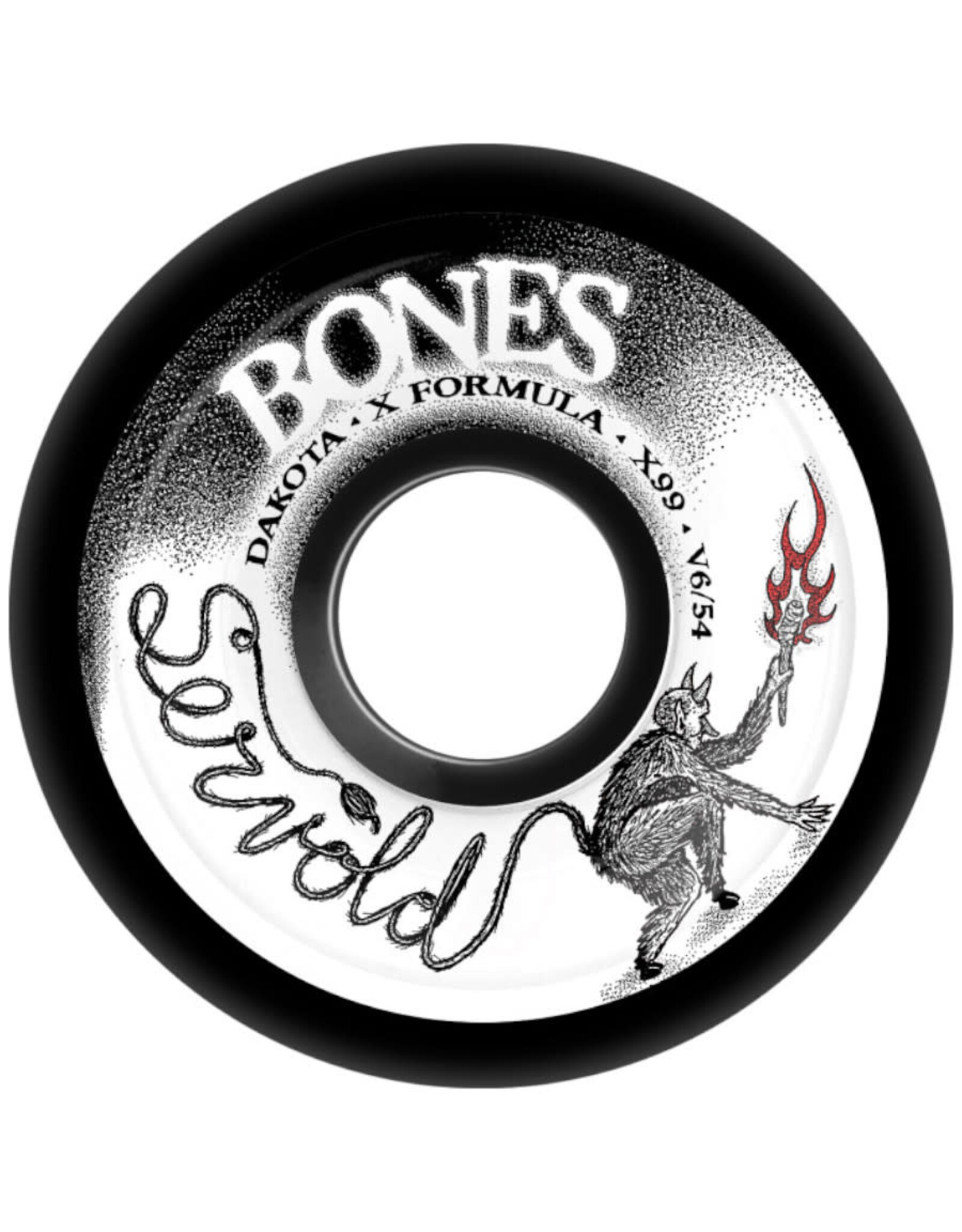 Bones Bones Wheels X99 Dakota Servold Eternal Search V6 Wide Cut Black (54mm/99d)