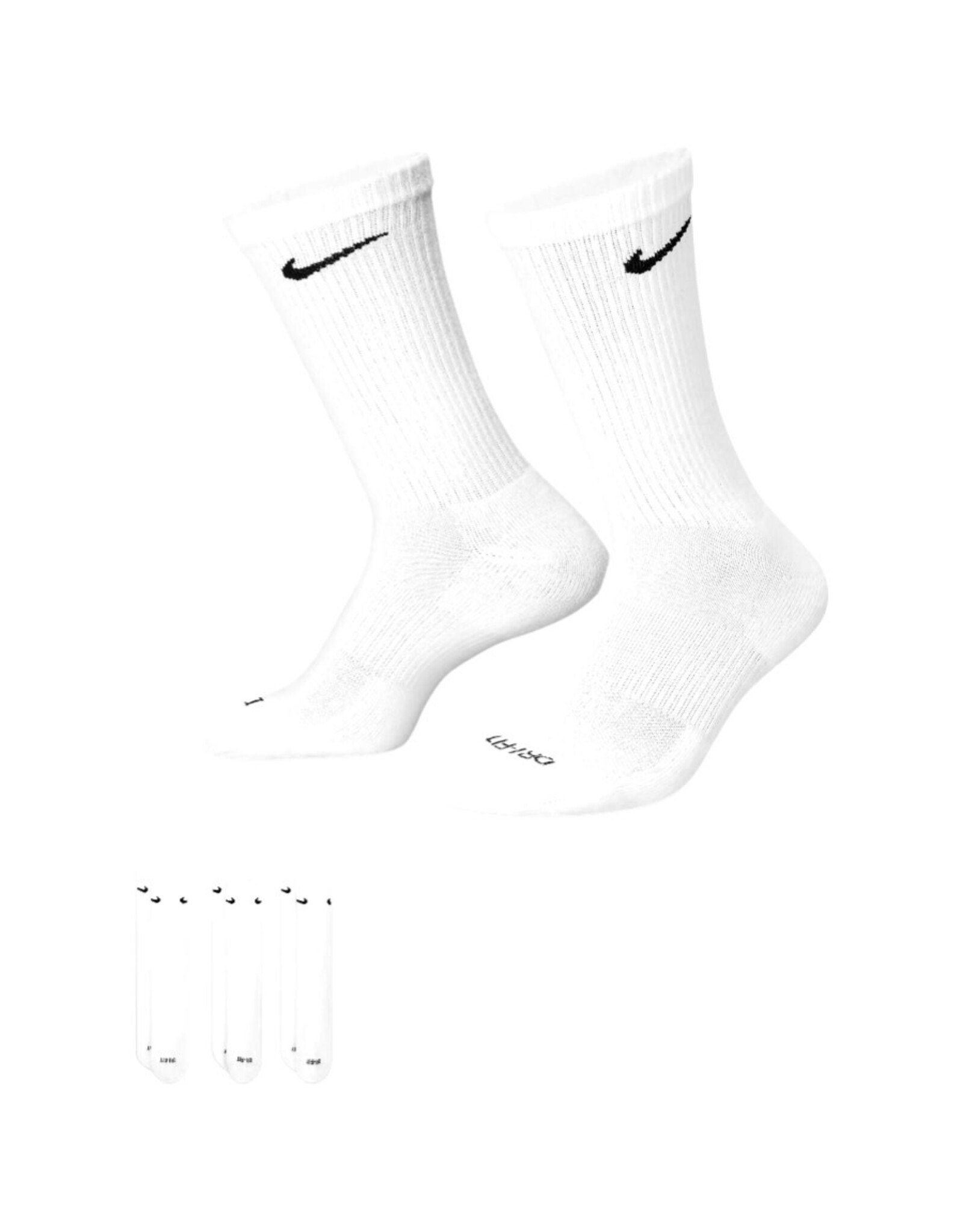 Nike SB Nike SB Socks Everyday Plus Cushioned Training Crew White/Black Large (3-Pack)