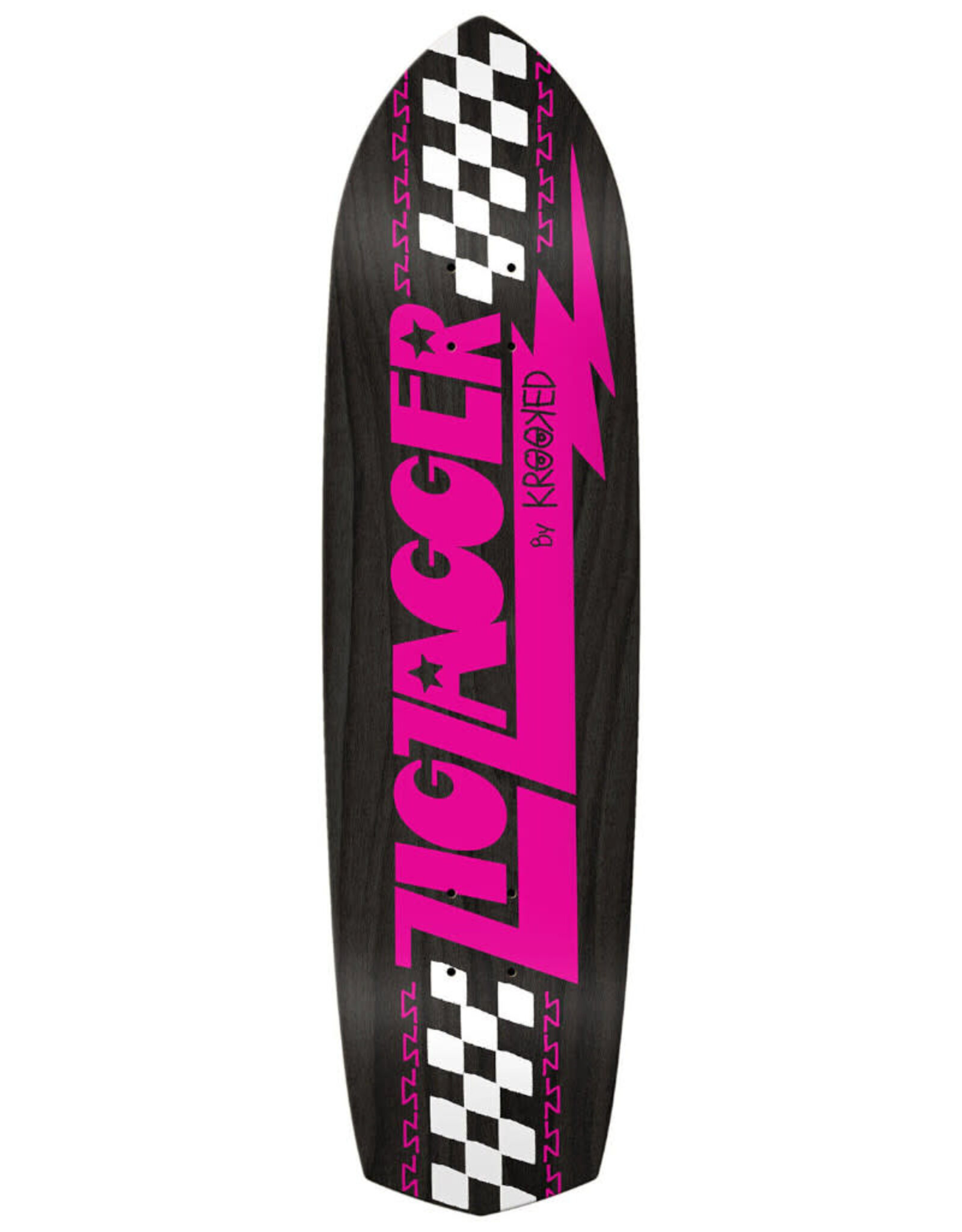 Krooked Krooked Deck Team Zig Zagger Black/Pink (8.62)