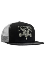 Thrasher Thrasher Hat Sk8 Goat Trucker Snapback (Black/Grey)