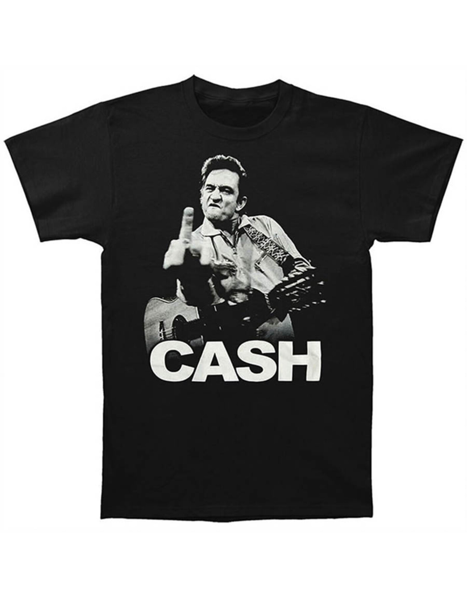 Star 500 Concert Series On Hollywood Tee Johnny Cash Finger S/S (Black)
