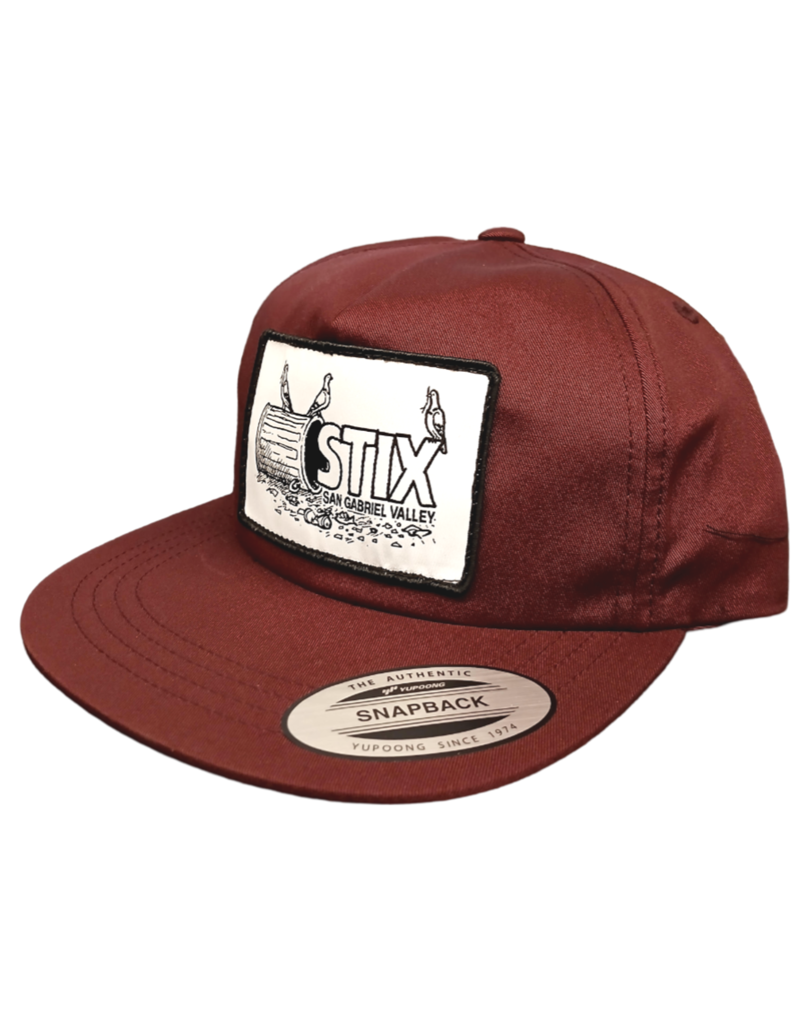 Stix SGV Stix SGV Hat Todd Francis Patch Unstructured 5 Panel Snapback (Maroon)