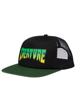 Creature Creature Hat Logo High Profile Mesh Trucker Snapback (Black/Green)