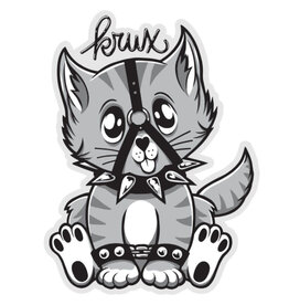 Krux Trucks Krux Sticker Bondage Kitty (3 Inch)