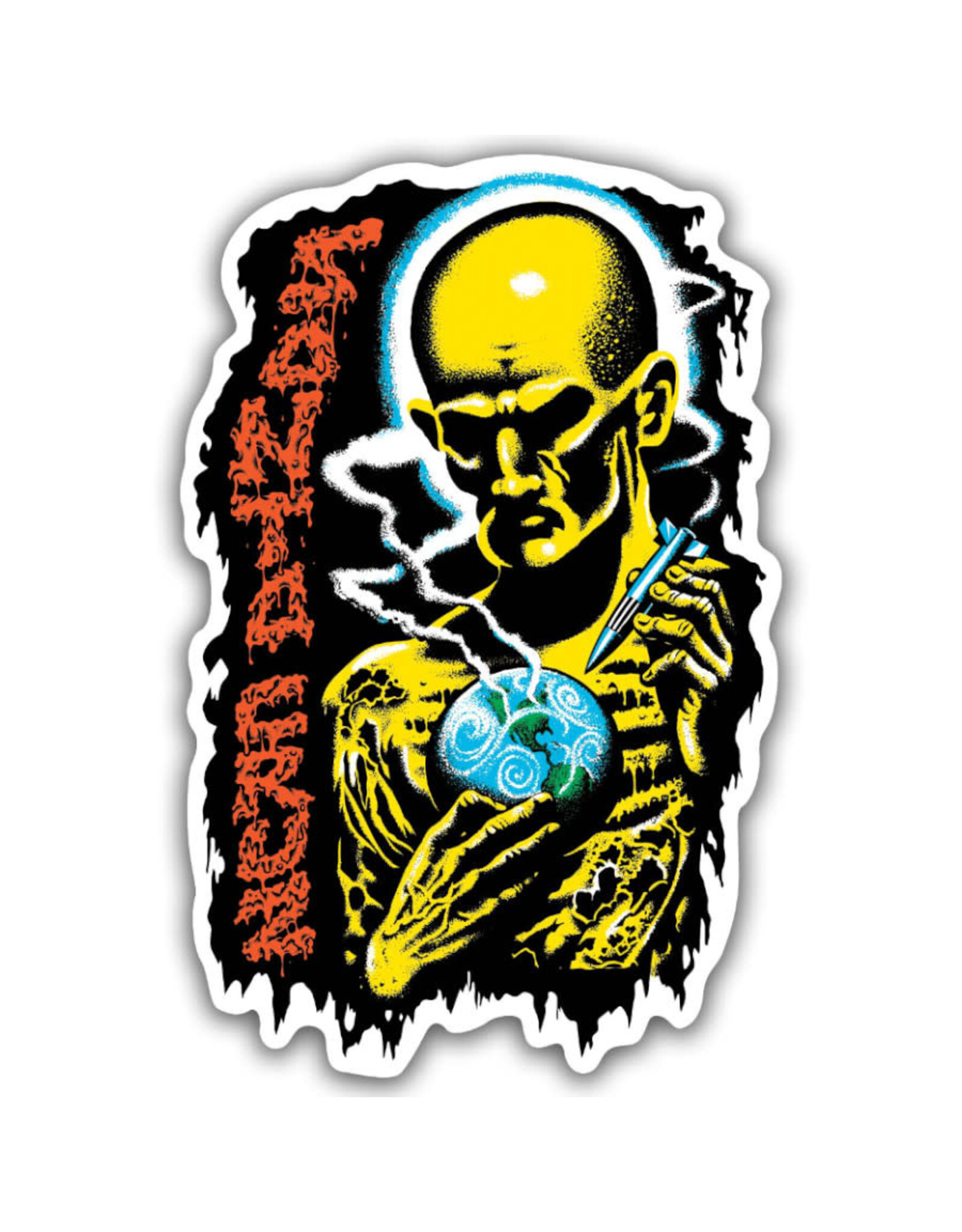 Santa Cruz Santa Cruz Sticker Kendall Atomic White (4 inch)