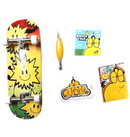 Smile Talk Smile Talk Complete Fingerboard Rasta Paint Splat (32")