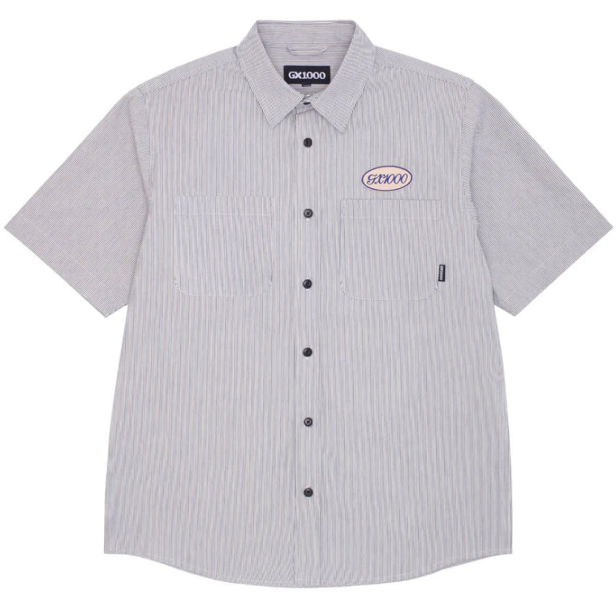 【完売品】TECH BUTTON DOWN SHIRTSL/S STRIPE gx1000-gx-1000-woven-railroad-