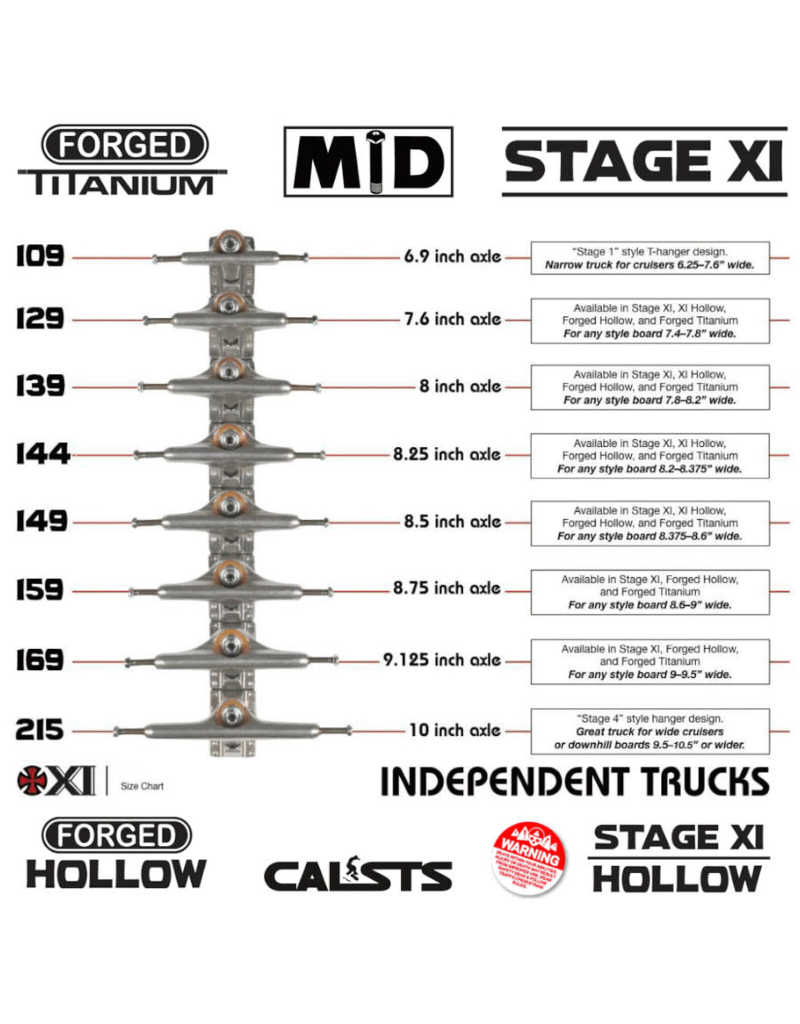 Independent Independent Trucks 144 Stage 11 Hollow Silver (Sold in Pair)