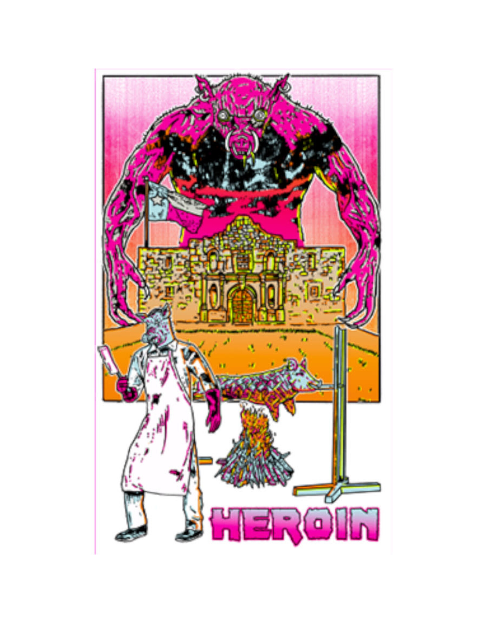 Heroin Heroin Sticker HO 24 Pig Men