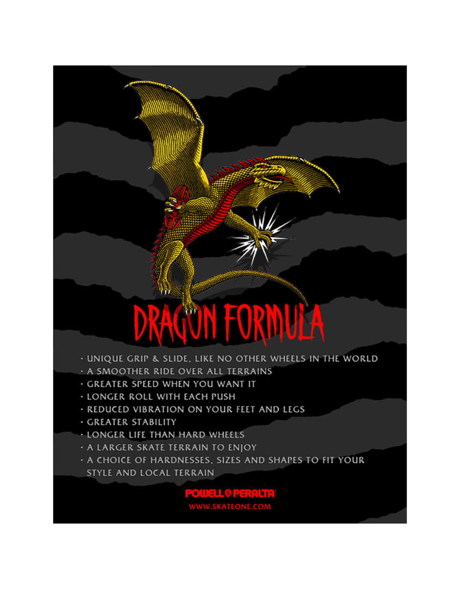 Powell Peralta Powell Peralta Wheels Dragon Formula Off White (64X40mm/88a)