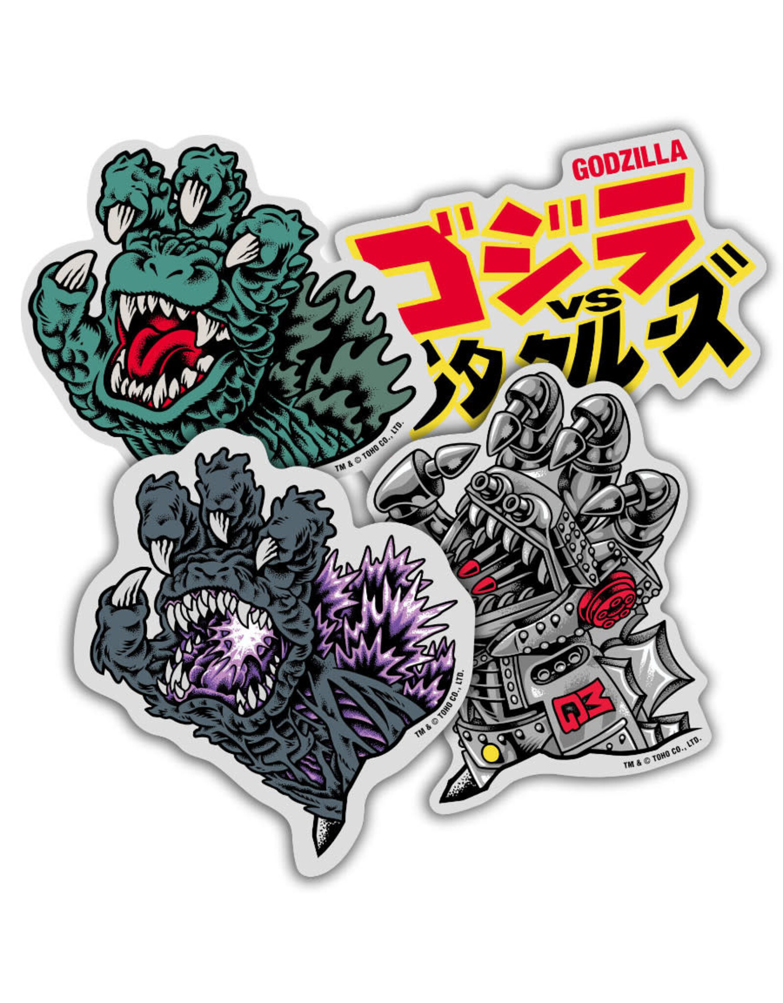 Santa Cruz Santa Cruz Sticker Godzilla Vs (4-Pack)