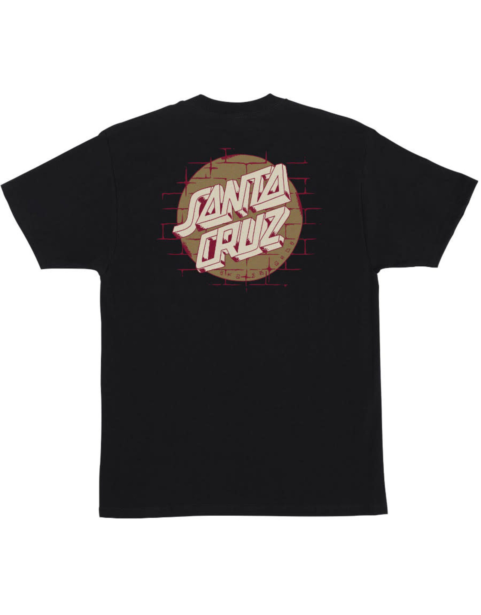Santa Cruz Santa Cruz Tee Scrawl Brick Dot Heavyweight S/S (Black)