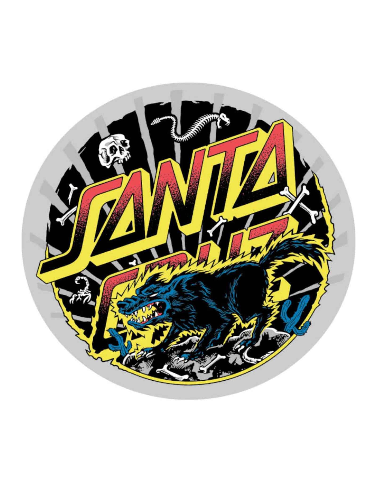 Santa Cruz Santa Cruz Sticker Jeff Kendall Wolf Dot Multi (4 inch)