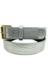 Loosey Loosey Belt Silver Croc